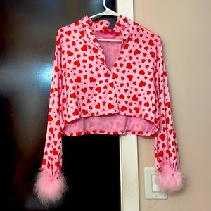 Valentines Day Top Dolls Kill Button Up